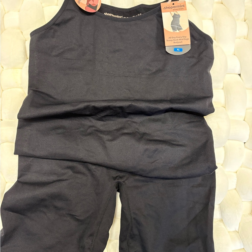 Shapermint Black All-Day Every-Day Bodysuit